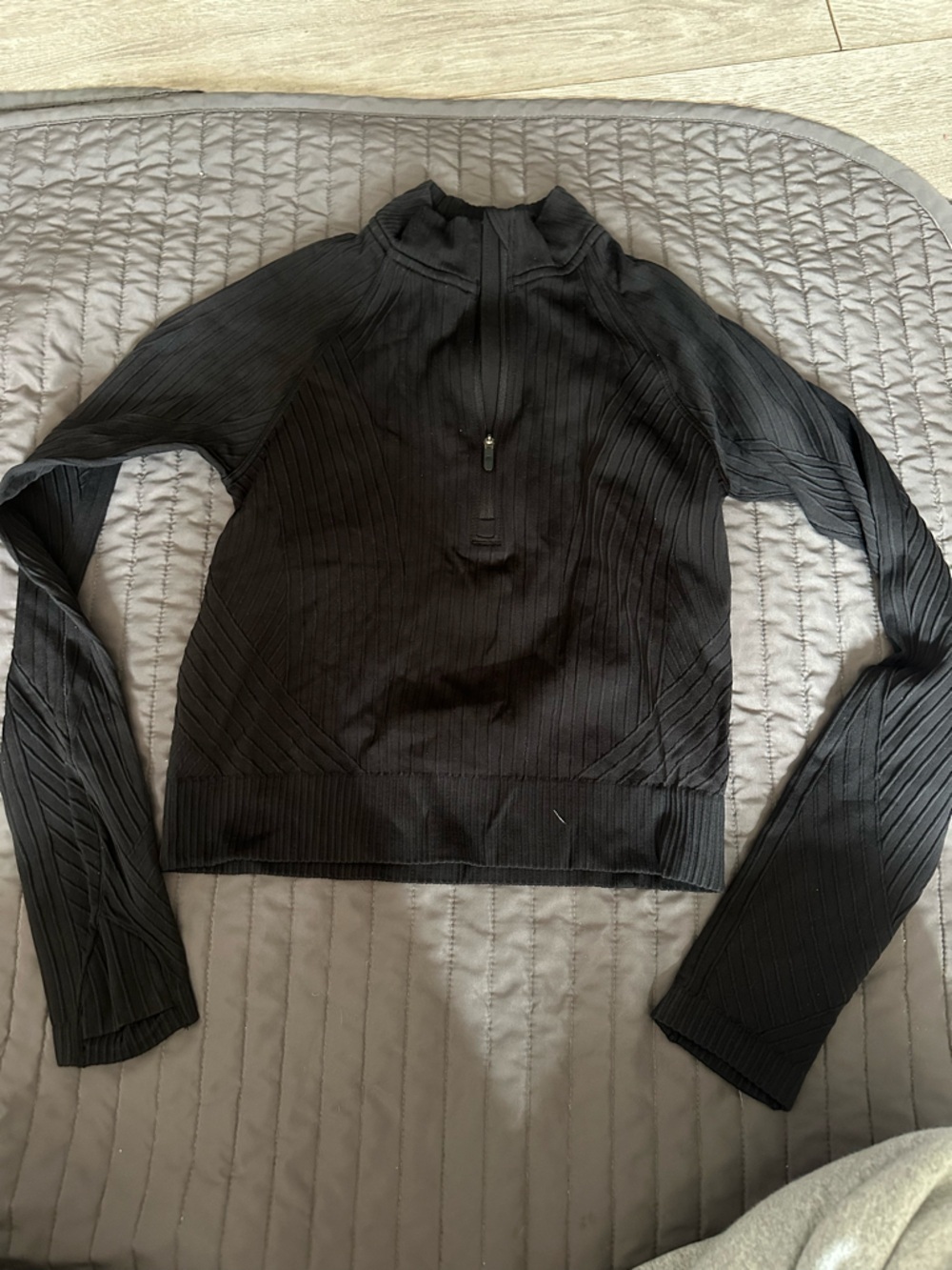 lululemon athletica Black Long Sleeve Half-Zip Top